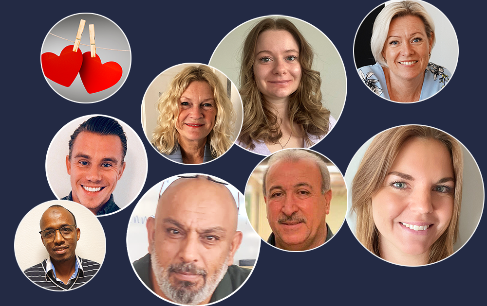 Bildkollage på flera av våra anställda.